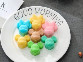 Molde silicona 4 Mickey y 4 Minnie 